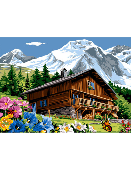 Canevas : 45x60 cm, N18 - montagne d'été