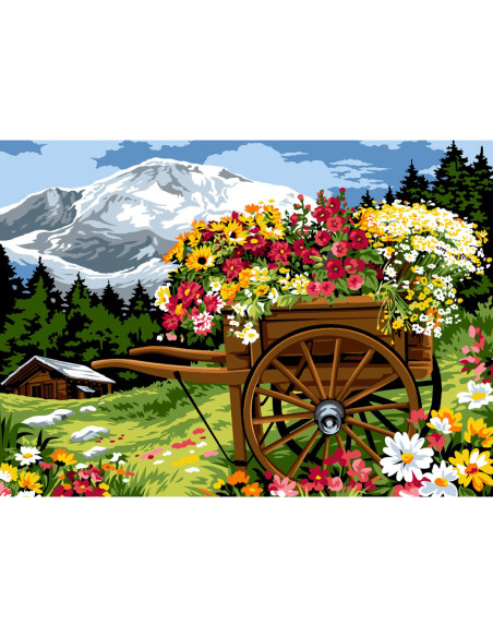 Canevas : 45x60 cm, N18 - la charrue