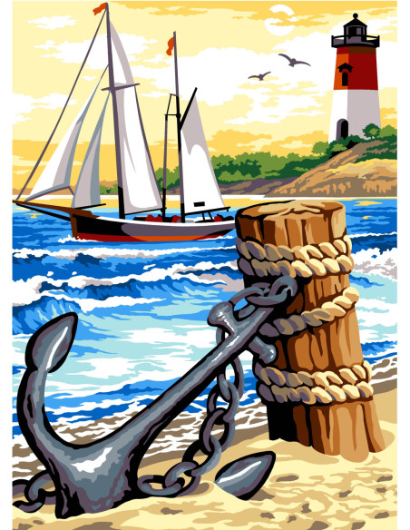 Canevas : 45x60 cm, N19 - la vieille ancre