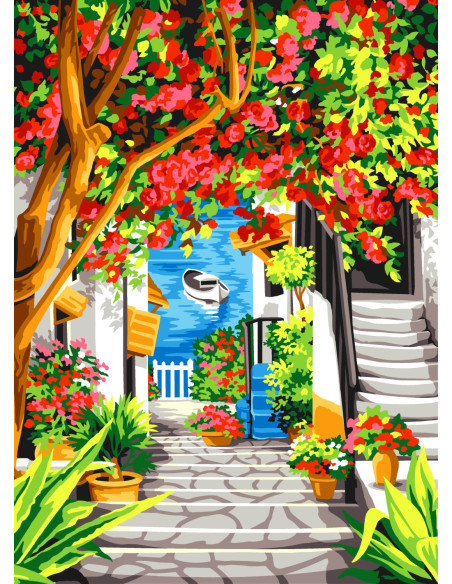 Canevas : 45x60 cm, N19 - descente vers la mer