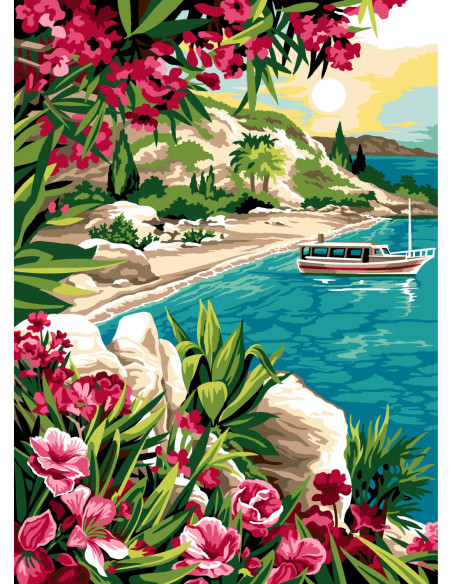 Canevas : 45x60 cm, N19 - pause turquoise