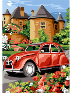 Canevas : 45x60 cm, N19 - visite au château