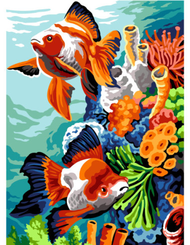 Canevas : 45x60 cm, N20 - fond marin