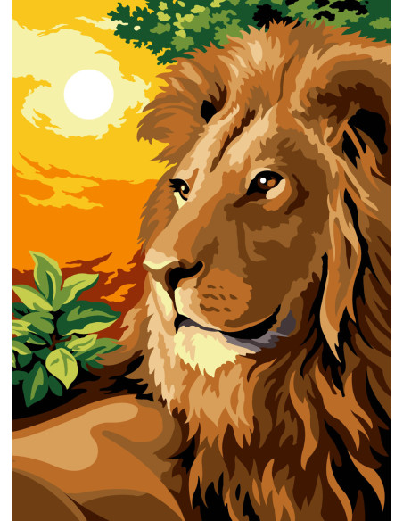 Canevas : 45x60 cm, N21 - pause féline