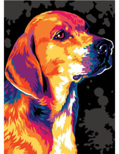 Canevas : 45x60 cm, N23 - pop terrier