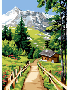 Canevas : 45x60 cm, N22 - le chemin de montagne