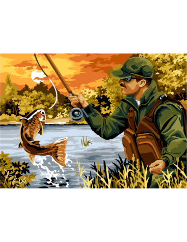 Canevas : 45x60 cm, N23 - belle prise