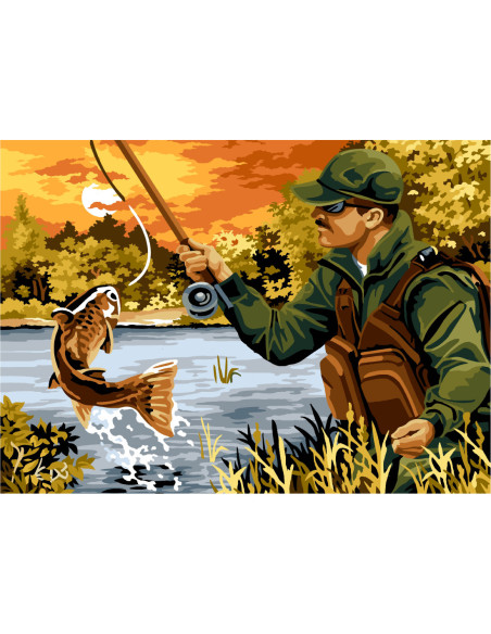 Canevas : 45x60 cm, N23 - belle prise