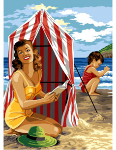 Canevas : 45x60 cm, N21 - au bord de l'eau