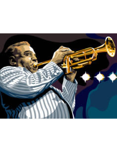 Canevas : 45x60 cm, N23 - jazz