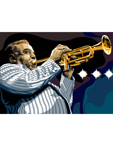 Canevas : 45x60 cm, N23 - jazz