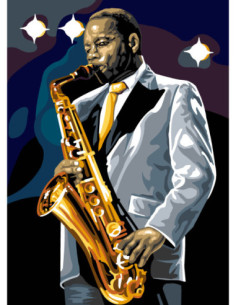 Canevas : 45x60 cm, N23 - saxo