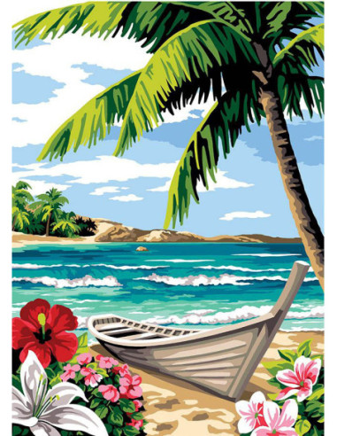 Canevas : 45x60 cm, N22 - vague exotique