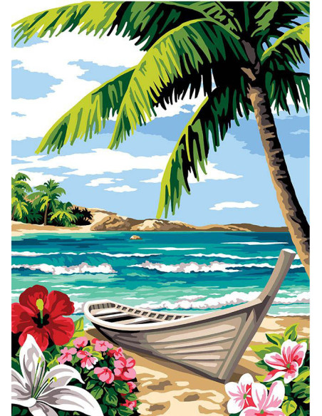 Canevas : 45x60 cm, N22 - vague exotique