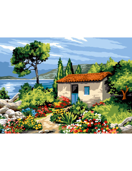 Canevas : 45x60 cm, N22- un air de Provence