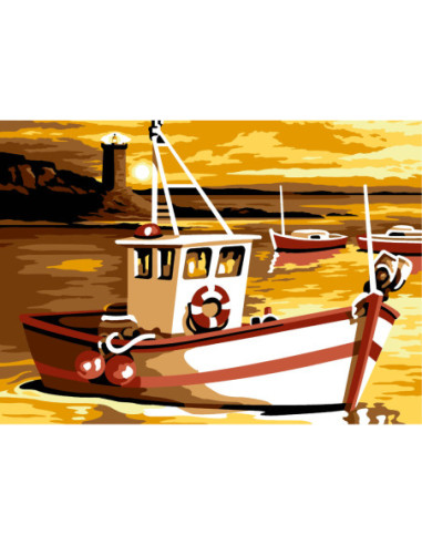 Canevas : 45x60 cm, N23 - pêche nocturne