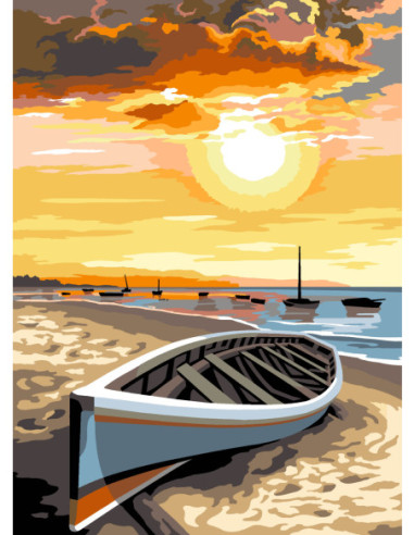 Canevas : 45x60 cm, N23 - échouage