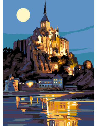 Canevas : 45x60 cm, N23 - mont saint michel