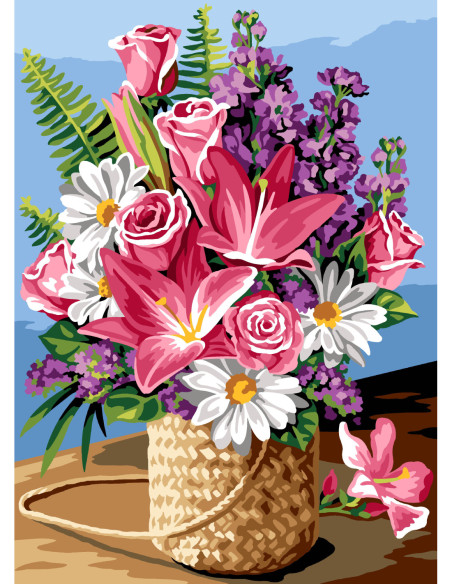 Canevas : 45x60 cm, N23 - le bouquet