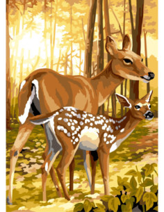 Canevas : 45x60 cm, N23 - sous bois