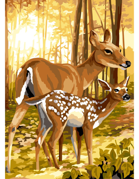 Canevas : 45x60 cm, N23 - sous bois