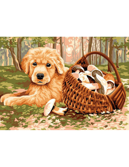 Canevas : 45x60 cm, N23 - la cueillette