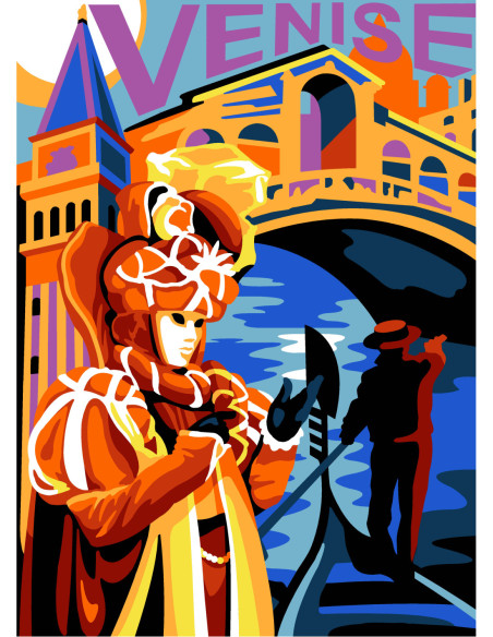 Canevas : 45x60 cm, N24 - venise pop
