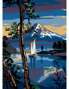 Canevas : 45x60 cm, N24 - voile blanche