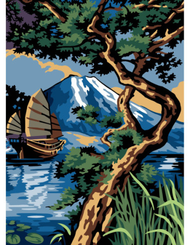 Canevas : 45x60 cm, N24 - la jonque