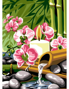 Canevas : 45x60 cm, N24 - filet d'eau