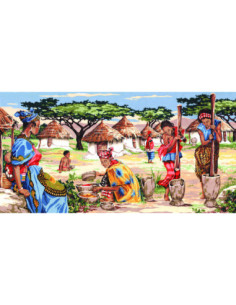 Canevas : 65x120 cm, Couleurs d'Afrique