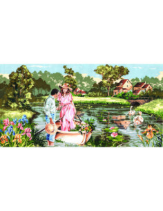 Canevas : 65x120 cm, Berge romantique