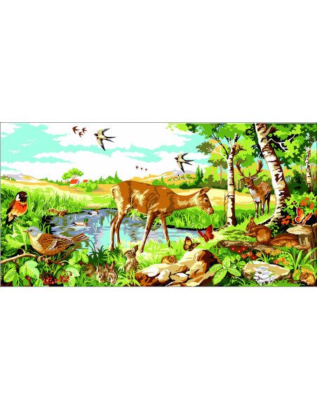 Canevas : 65x120 cm, Liberté sauvage