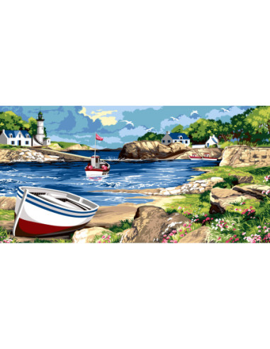 Canevas : 65x120 cm, Baie bretonne