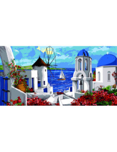 Canevas : 65x120 cm, Les cyclades