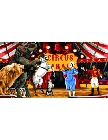 Canevas : 65x120 cm, N18- Circus parade canevas