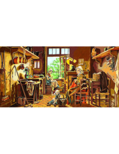 Canevas : 65x120 cm, scène d'intérieur  