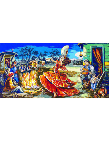 Canevas : 65x120 cm, Esméralda