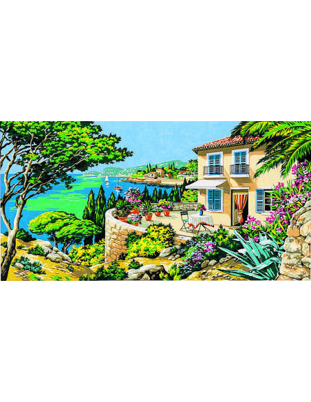 Canevas : 65x120 cm, vue sur la mer