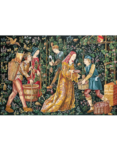 Canevas : 100x135 cm, les vendanges
