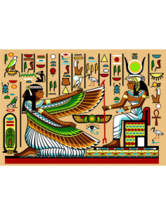 Canevas : 100x135 cm, Fresque égyptienne