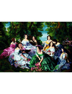 Canevas : 100x135 cm, N17-eugenie et ses dames d'honneur