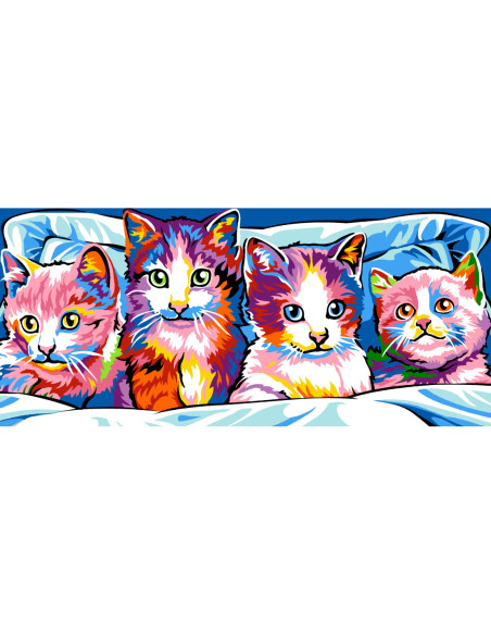 Canevas : 70x40 cm, N04/19 -les chats