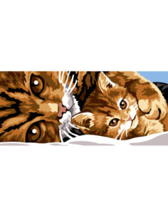 Canevas : 70x40 cm, N21 - entre les pattes