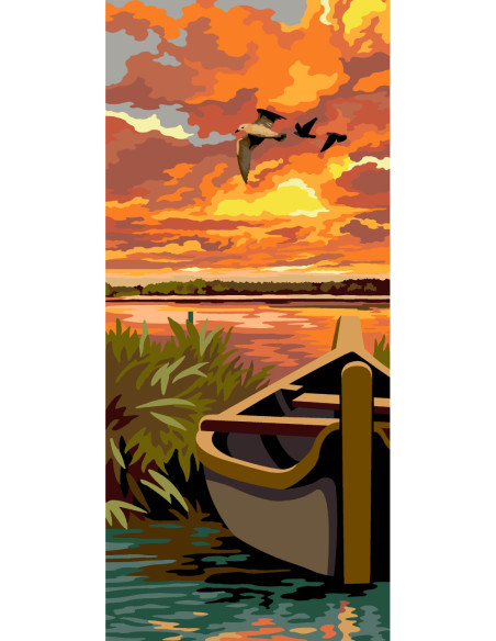 Canevas : 70x40 cm, N23 - l'étang