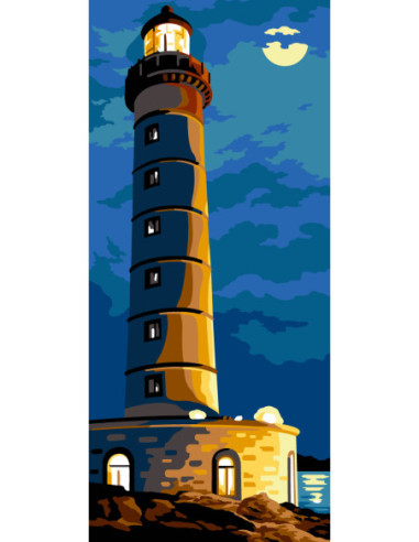Canevas : 70x40 cm, N23 - le phare aux roches