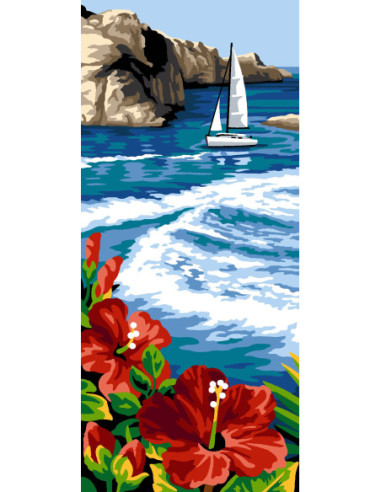 Canevas : 70x40 cm, N23 - la vague