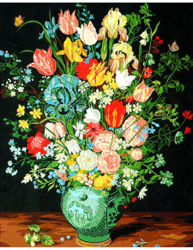 Canevas : 75x90 cm, le vase bleu