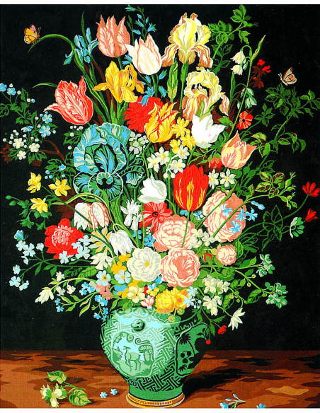 Canevas : 75x90 cm, le vase bleu
