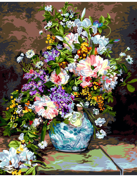 Canevas : 75x90 cm, Bouquet Renoir